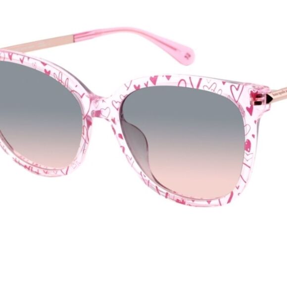 Kate Spade Britton/G/S Q1ZFF Sunglasses Women's Pink Pattern/Grey Gradient 55mm - Picture 1 of 6